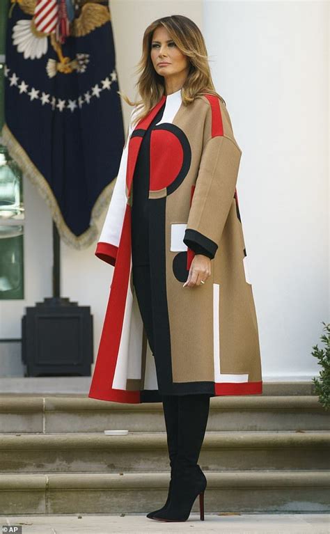 fall dior coat worn by melania|Melania Trump Sports Dior for Election Day .